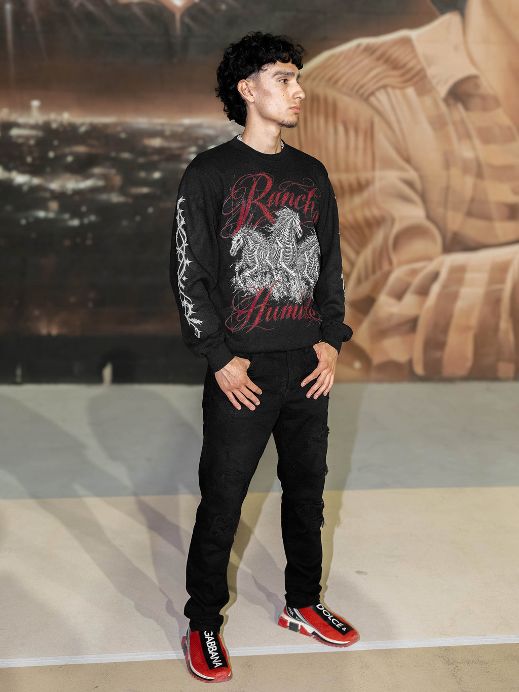 R.H. Tres Caballos Thermal Crewneck