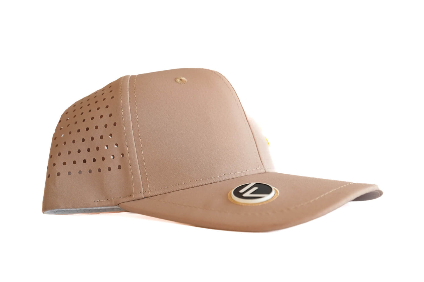 "H" golf hat (light brown/gold)