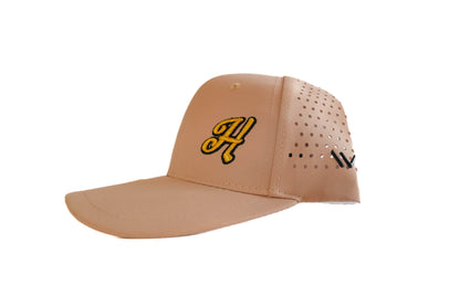 "H" golf hat (light brown/gold)